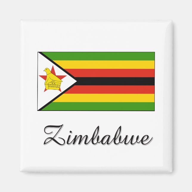 Zimbabwe Flag Magnet (Front)