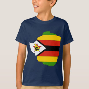 Zimbabwe flag map T-Shirt