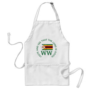 ZIMBABWE Flag MONOGRAM Customised Scripture Standard Apron