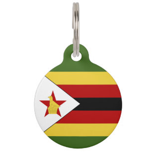 Zimbabwe flag pet tag