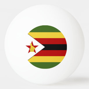 Zimbabwe flag ping pong ball