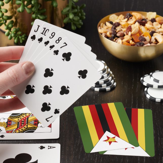 Zimbabwe flag playing cards (In Situ)