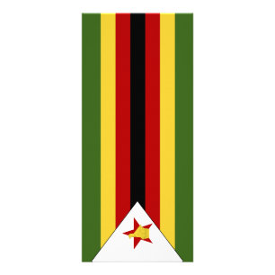 Zimbabwe flag rack card