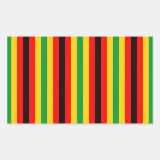Zimbabwe flag stripes lines country colours rectangular sticker
