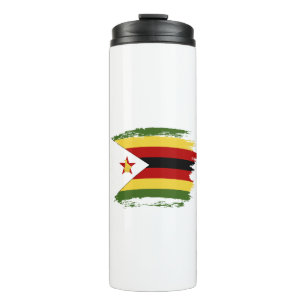 Zimbabwe flag thermal tumbler