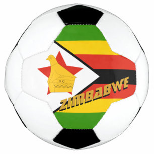 Zimbabwe Football & Zimbabwe Flag / Sport Soccer Ball