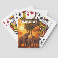 Zimbabwe Illustration Travel Art Vintage