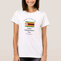 ZIMBABWE INDEPENDENCE Flag Map WHITE