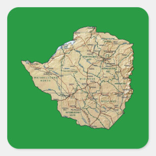 Zimbabwe Map Sticker