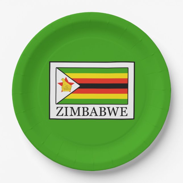 Zimbabwe Paper Plate (Front)