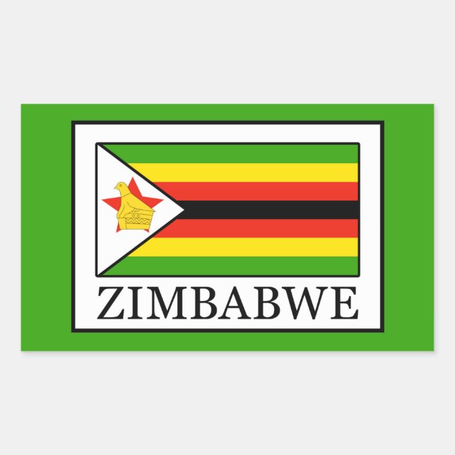 Zimbabwe Rectangular Sticker (Front)