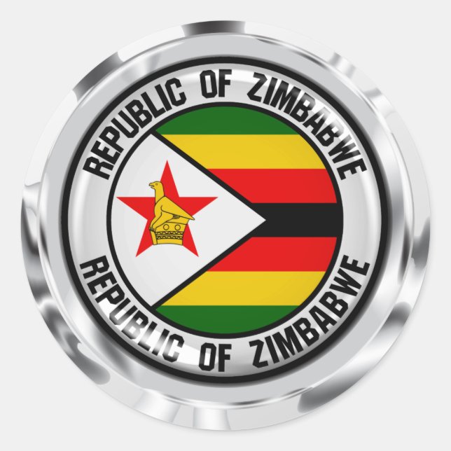 Zimbabwe Round Emblem Classic Round Sticker (Front)
