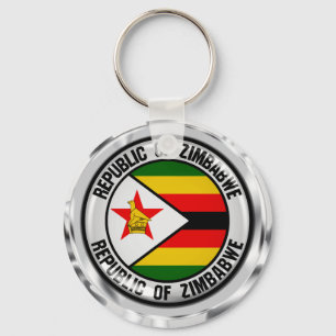 Zimbabwe Round Emblem Key Ring