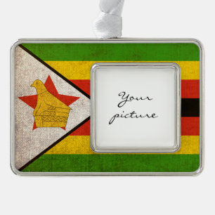 Zimbabwe Silver Plated Framed Ornament