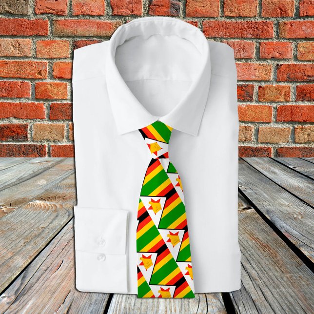 Zimbabwe Ties, fashion Zimbabwe Flag, business Tie (Creator Uploaded)