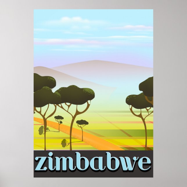 Zimbabwe vacation travel poster (Front)