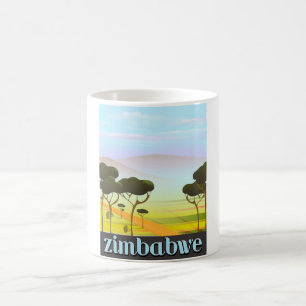 Zimbabwe vacation travel poster coffee mug