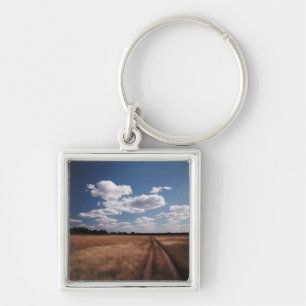 Zimbabwe, View of road near Linkwasha Airstrip 2 Key Ring