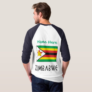 Zimbabwe Zimbabwe Flag Green Personalised Men's T-Shirt