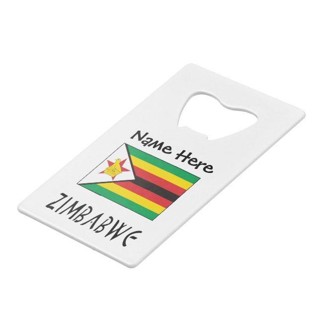 Zimbabwe Zimbabwean Flag Black Personalised Name  (Front Angled)