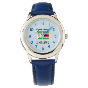 Zimbabwe Zimbabwean Flag Personalised Watch