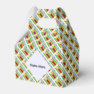 Zimbabwe Zimbabwean Flag Tiled Personalised Favour Box
