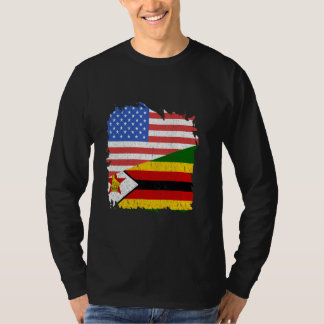 Zimbabwe Zimbabwean Roots USA America Zimbabwean F T-Shirt