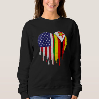Zimbabwean American Patriot Grown Country Melting Sweatshirt