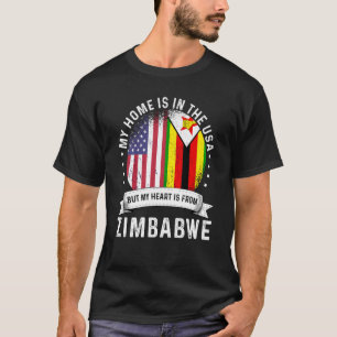 Zimbabwean American Patriot Grown Proud Home USA F T-Shirt