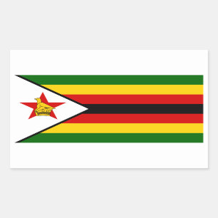 Zimbabwean Flag, Flag of Zimbabwe Rectangular Sticker