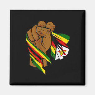 Zimbabwean Pride Handfist Heritage Zimbabwean Flag Magnet