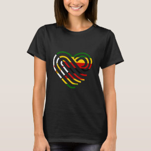 Zimbabwean Pride Heart Zimbabwean Roots Zimbabwe F T-Shirt