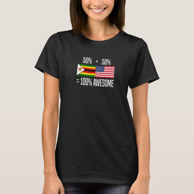 Zimbabwean Roots Zimbabwe Zimbabwean American T-Shirt (Front)