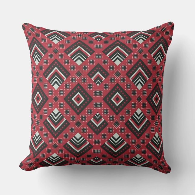 Zimbabwean Traditional Jira reRetso African Print  Cushion (Front)
