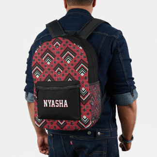 Zimbabwean Traditional Jira reRetso African Printed Backpack