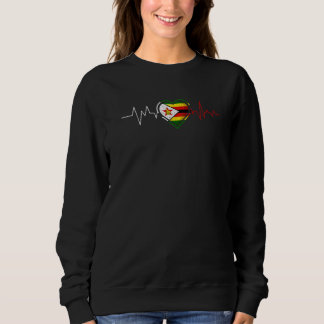 Zimbabweans Heartbeat Zimbabwe Flag Mens Womens Ki Sweatshirt