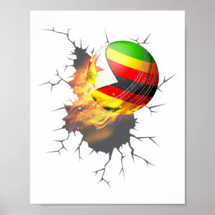 Zimbwe Cricket Fans Kit Jersey Gift Zimbwean Crick Poster