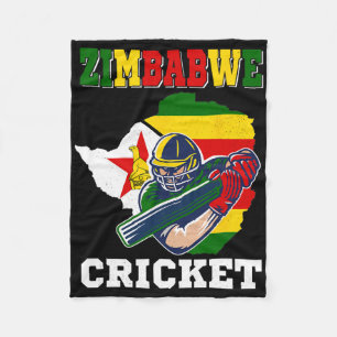 Zimbwe Cricket Player Flag Jersey Black People Spo Fleece Blanket