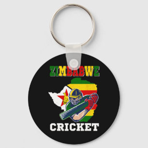 Zimbwe Cricket Player Flag Jersey Black People Spo Key Ring