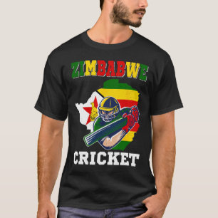 Zimbwe Cricket Player Flag Jersey Black People Spo T-Shirt