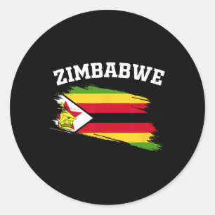 Zimbwe Souvenirs Harare Vacation Africa Zimbwean C Classic Round Sticker
