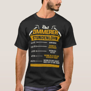 Zimmerer Hourly Wage Price List doughnut party dou T-Shirt
