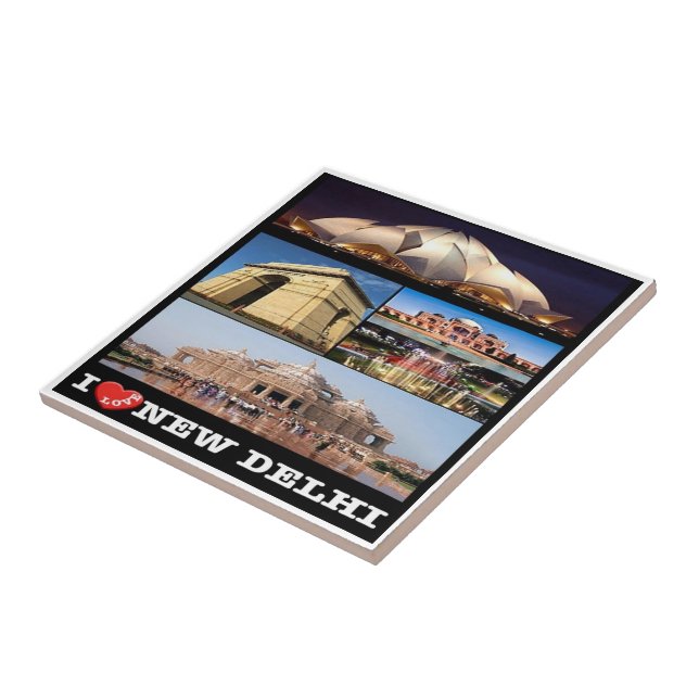 zIN005 i love NEW DELHI, India, Asia, Ceramic Tile (Side)