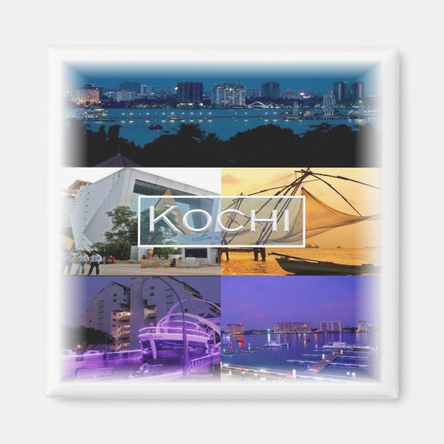 zIN007 KOCHI, India, Asia, Fridge Magnet (Front)