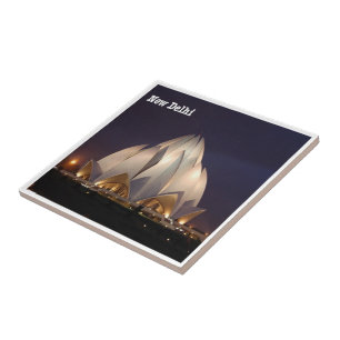 zIN023 LOTUS TEMPLE New Delhi, India, Ceramic Tile