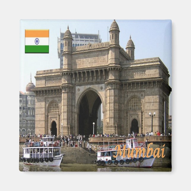 zIN025 MUMBAI, India, Asia, Fridge Magnet (Front)