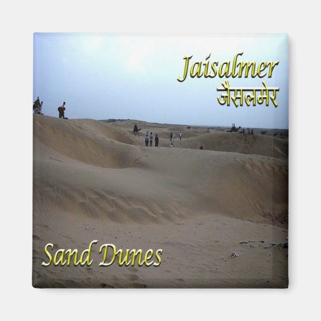 zIN028 Sand Dunes JAISALMEN, India, Asia, Fridge Magnet (Front)