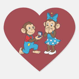 Zina and Mimo and the marriage proposal Heart Sticker