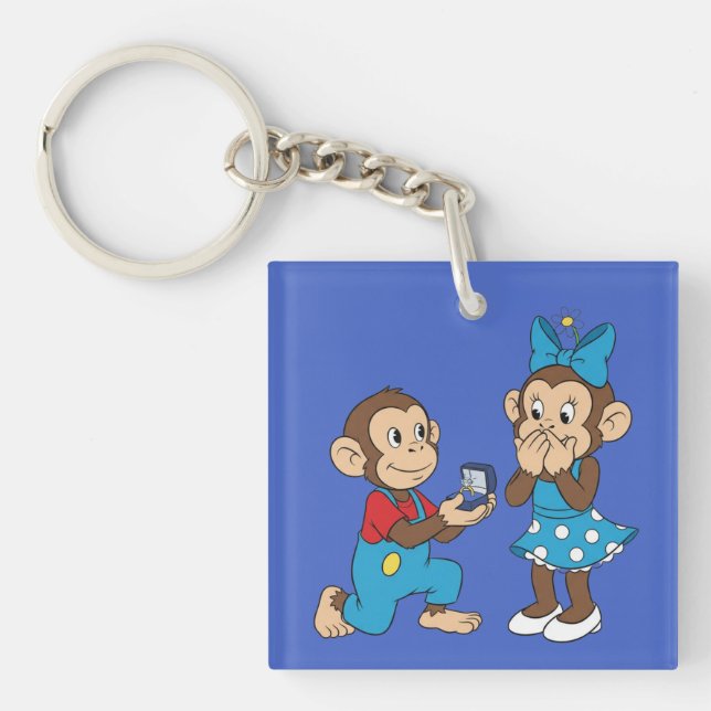 Zina and Mimo and the marriage proposal Key Ring (Front)