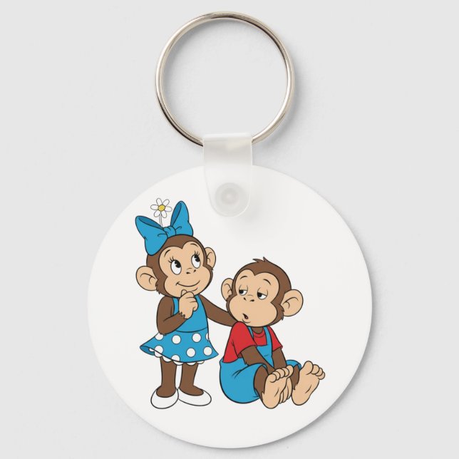 Zina and Mimo: Love and indifference Key Ring (Front)